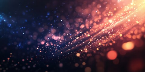 Poster - Elegant abstract bokeh background with shimmering lights ideal for Fourth of July celebrations and customizable text space