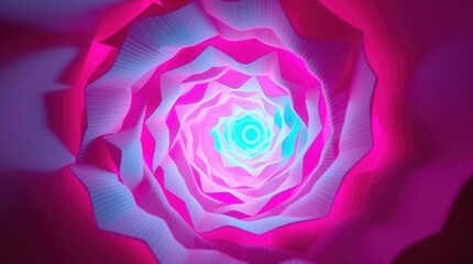 Leinwandbilder - Vibrant swirl of colors invites exploration into a mesmerizing digital tunnel space