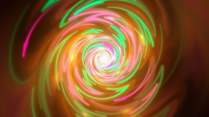 Poster - Swirling vortex of colorful lights creating a mesmerizing cosmic illusion in a digital canvas
