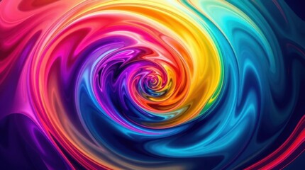 Leinwandbilder - Vibrant swirls of colors create a mesmerizing spiral artwork that captivates the viewer's imagination and inspires creativity