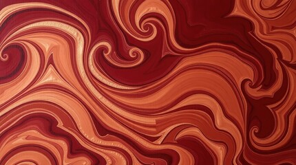 Poster - Swirling shades of red and orange create a mesmerizing flow of color that captivates the senses and ignites the imagination