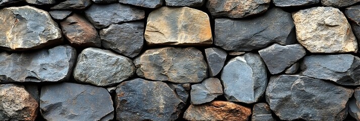 Wall Mural - A background of rough stone walls with visible cracks and natural imperfections.