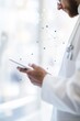 © felix_brönnimann - Doctor, smartphone and medical technology in modern healthcare setting for patient monitoring and digital communication. Innovation, data analysis and health industry evolution.