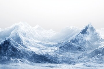 Wall Mural - snowy island mountain range