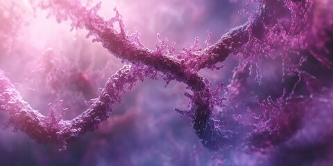 Pink tree branch with flowers