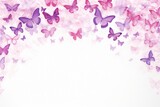 Pink purple glitter butterfly border backgrounds flower petal.