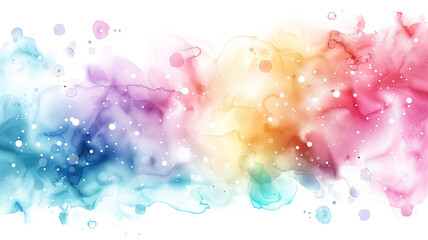 Poster - Colorful abstract watercolor background with vibrant splashes