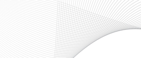 Fototapete - vector gray wave curve lines with gray wave stripes
