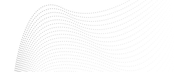 Fototapete - vector gray wave curve lines with gray wave stripes