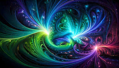Poster - abstract fractal background