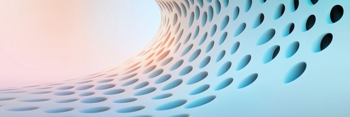 Fototapete - a blue and pink background with a series of small circles. the circles are arranged in a way that cr