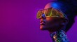 © Zaleman - Exploring future technology and entertainment systems, virtual reality highlights a female portrait using a HUD interface