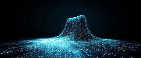 Poster - Network connection principles. Internet communication systems. Big data platforms. Technological background illustrated with 3D rendering