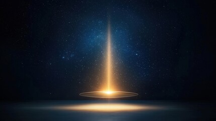 Wall Mural - Cosmic Light Beam in Dark Space Environment
