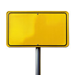 © practice  - Yellow street sign isolated on transparent background