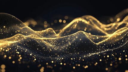Poster - A gold price line graph with a golden upward trend line, set against a dark background with glowing highlights and grid lines for a high-value look