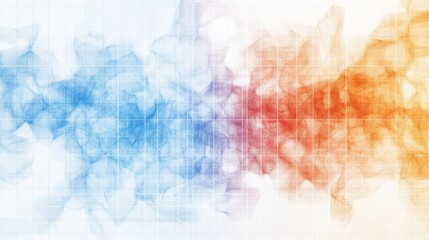 Leinwandbilder - A heatmap graph with gradient color blocks transitioning from cool blues to warm reds, displayed on a white grid for a professional analysis look
