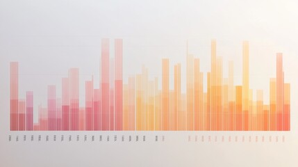 Poster - a horizontal bar chart in warm pastel tones, arranged neatly on a white background with soft shadows