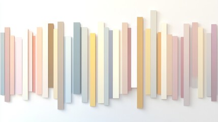 Poster - a horizontal bar chart in warm pastel tones, arranged neatly on a white background with soft shadows