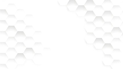 a repeating pattern of hexagonal shapes fills the image. the hexagons are light gray or white, with 