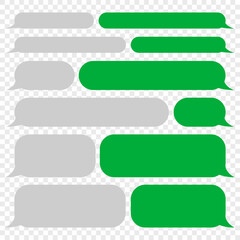Message bubbles chat vector. Message bubbles chat on smartphone icons