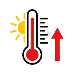 Wall Mural - thermometer temperature up icon