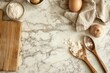 © AHNH5 - Elegant marble countertop with cooking ingredients and tools