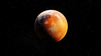 red planet with star