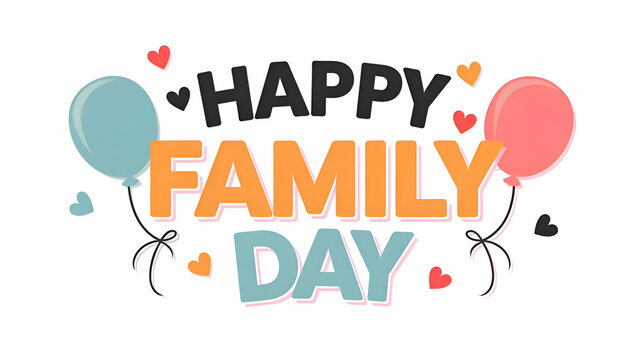 Happy Family Day February Commemorative day banner template design