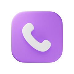 3d phone call icon