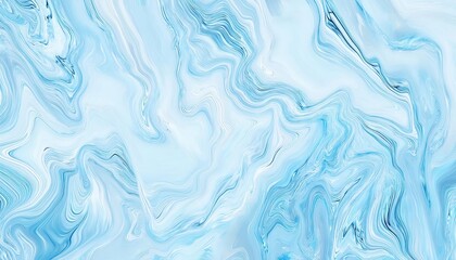 Poster - soft blue marble texture with fluid abstract swirls, ideal for backgrounds, artistic digital designs, and minimalist branding elements

