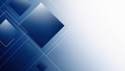 Poster - abstract blue geometric background with diagonal lines and overlapping transparent rectangles, suitable for modern business design, digital presentation