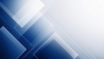 Poster - abstract blue geometric background with diagonal lines and overlapping transparent rectangles, suitable for modern business design, digital presentation