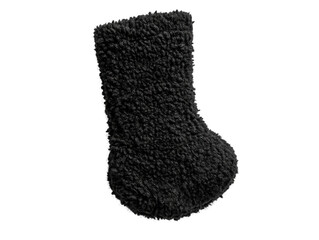 Wall Mural - Isolated Black Bootie Fuzzy Sock