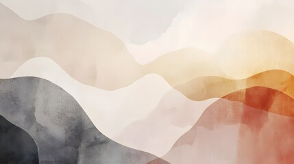 Poster - harmonious peaceful abstract gradient patterns with soft light tones and modern delicate aesthetic c