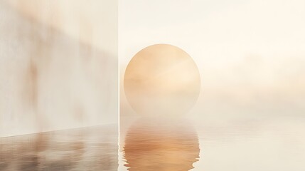 Poster - Serene and Harmonious Gradients Blending Soft Neutral Tones Elegant Abstract Layers and a Charming Modern Aesthetic Appeal