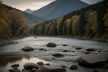 Wall Mural - Mountain River