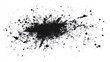 © Sadia - Black paint splatter creating an abstract artistic effect on a white background