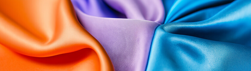 Colorful silk satin fabric drapery drape textile smooth