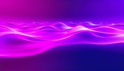 Aufkleber - A panoramic abstract background featuring a neon ultraviolet spectrum with vibrant waves of pink, blue, and violet
