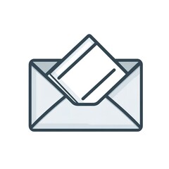Poster - Open envelope with letter inside, message received.