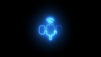 Wall Mural - Wireless Wi-Fi Signal Icon Animation