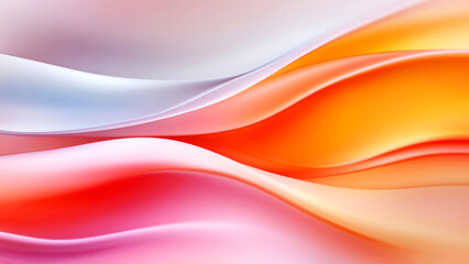 Wall Mural - Colorful abstract waves flowing gently creating smooth shapes