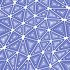 Poster - abstract vector background. multiple repeated inner triangles. large shape size. one tone colored st