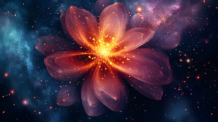 Wall Mural - universe with wonderful psychedelic and stars with generative ai