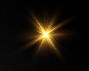 Aufkleber - Bright explosion of yellow light