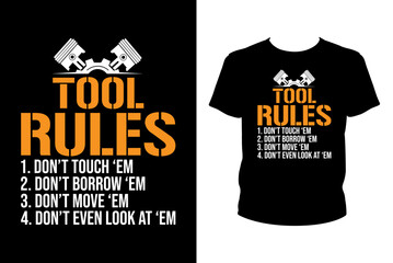 Wall Mural - Mechanic funny tool rules - Art files for Cricut and Silhouette. You can edit them with Adobe Illustrator.