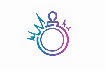 Poster - Abstract graphic design; vibrant circular emblem