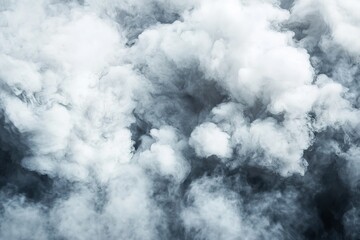 Poster - Abstract Cloud of Smoke, White and Gray