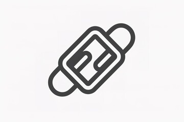 Poster - Simple line art illustration of a clasp or fastener.